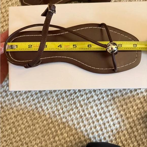 Unworn Loeffler Randall Espresso Sandals Size 5.5 - Picture 5 of 6